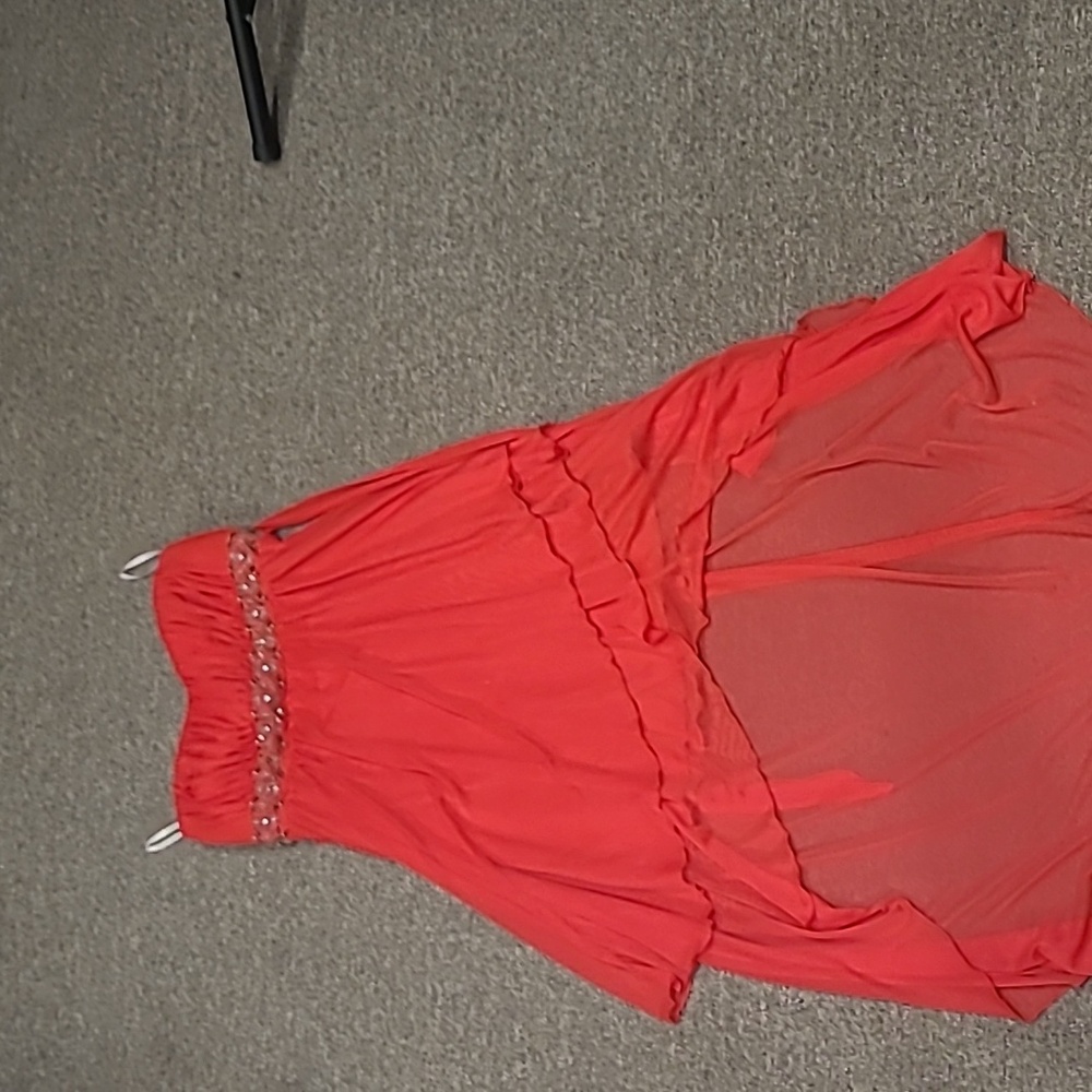 Strapless high low pink dress size 8p